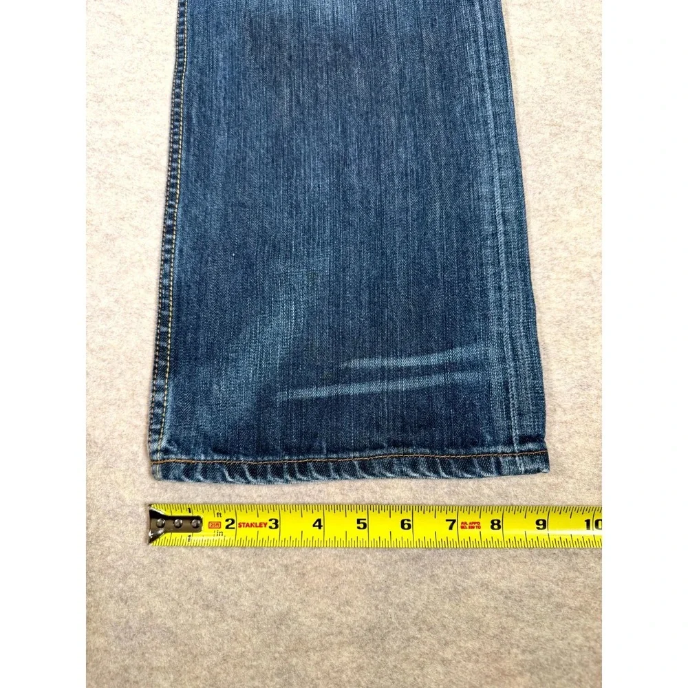 Levis 501 Original Fit Straight Jeans Mens 36x34 Blue Denim Cotton‎ Button Fly
